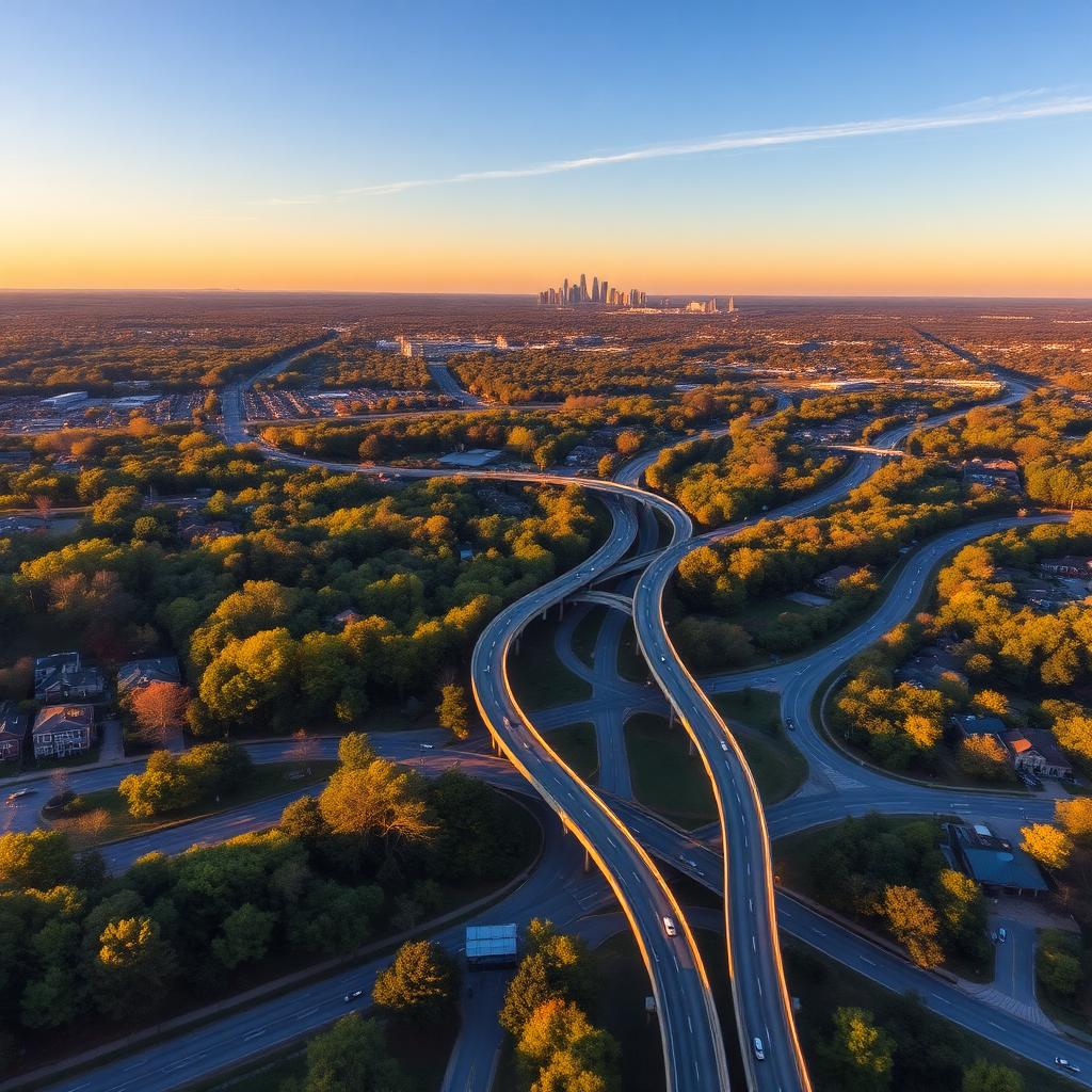 Junk removal in North Atlanta, GA — Aerial view